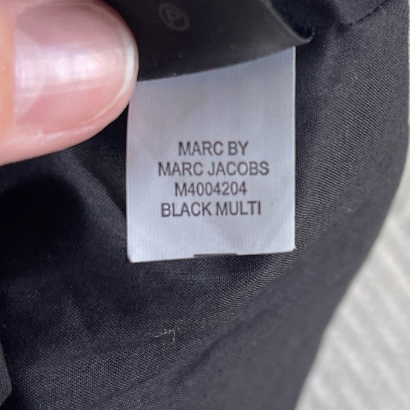 Marc By Marc Jacobs Silk Blend Mini Dress Check Plaid Fit Flare Gray - Size 0 - Picture 10 of 11